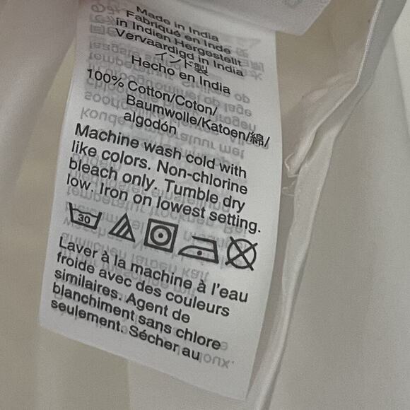 J Crew Band Collar Ruffle Button Up Shirt Size M White Preppy Office Career NWT - Picture 6 of 6